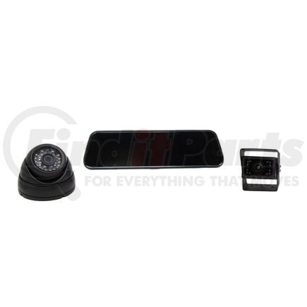 Brandmotion FVMR-1160 FullVUE® Mirror Commercial Camera System w/Infrared Cargo Camera; Parking Gridlines Available; IR Cargo Camera 0.1 Lux; 2 Inputs / 4 Pin Aviation; 9.66 in. Mirror Size;
