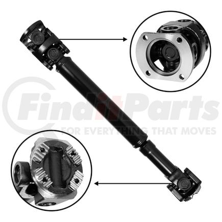 USA Standard Gear ZDS9540 NEW USA standard Front Driveshaft for RAM 2500 & 3500, 27-1/2" Center to Center