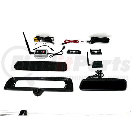 Brandmotion TRNS2170 Wireless Transparent Trailer® 3rd Brake Light Camera System For RAM; CHMSL Bezel Camera FullVUE® Mirror/Wireless Camera; Always On CMOS Camera; TouchScreen Adjust View; 300 ft.;