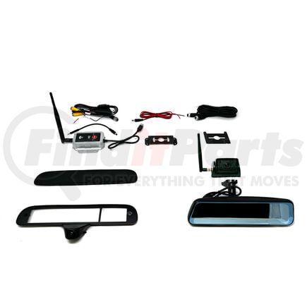 Brandmotion TRNS2180 Wireless Transparent Trailer® 3rd Brake Light Camera System For Ford; CHMSL Bezel Camera FullVUE® Mirror/Wireless Camera; Always On CMOS Camera; TouchScreen Adjust View; 300 ft.;