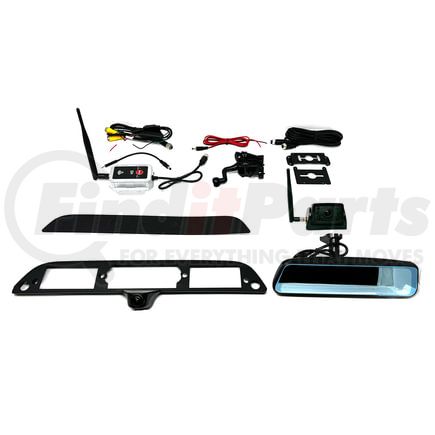 Brandmotion TRNS2181 Wireless Transparent Trailer® 3rd Brake Light Camera System For Ford; CHMSL Bezel Camera FullVUE® Mirror/Wireless Camera; Always On CMOS Camera; TouchScreen Adjust View; 300 ft.;