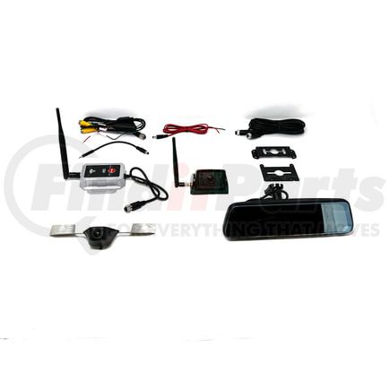 Brandmotion TRNS2191 Wireless Transparent Trailer® 3rd Brake Light Camera System For Chevy/GMC; CHMSL Bezel Camera FullVUE® Mirror/Wireless Always On CMOS Camera; TouchScreen Adjust View; 300 ft.;