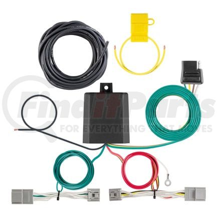 CURT Manufacturing 56539 Custom Wiring Harness, 4-Way Flat Output, Select Lincoln Nautilus