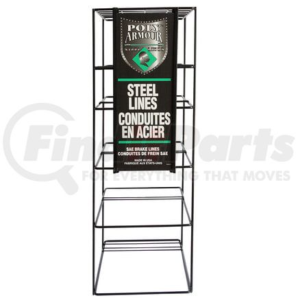 AGS Company PAD-1 Floor Display, Poly-Armour PVF Steel Brake Lines Domestic or Import , No Lines