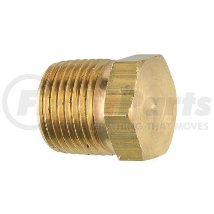 AGS Company PTF-12B Brass Hex Plug, Male (3/8-18 NPT), 1/bag