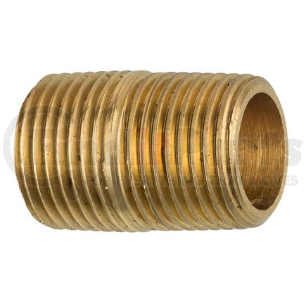 AGS Company PTF-25B Brass Close Nipple, 1 Length, Male (3/8-18 NPT), 1/bag