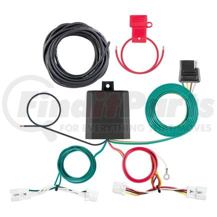 CURT Manufacturing 56500 Custom Wiring Harness; 4-Way Flat Output; Select Nissan Sentra