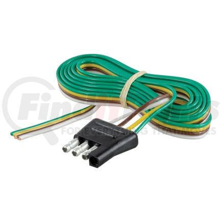 CURT Manufacturing 58348 4-Way Flat Connector Plug with 48in. Wires (Trailer Side; Packaged)