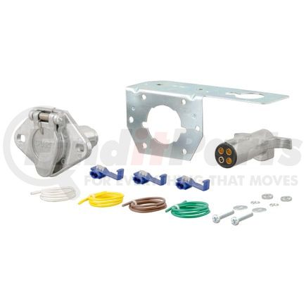CURT Manufacturing 58677 4-Way Round Connector Plug/Socket with Hardware (Packaged)