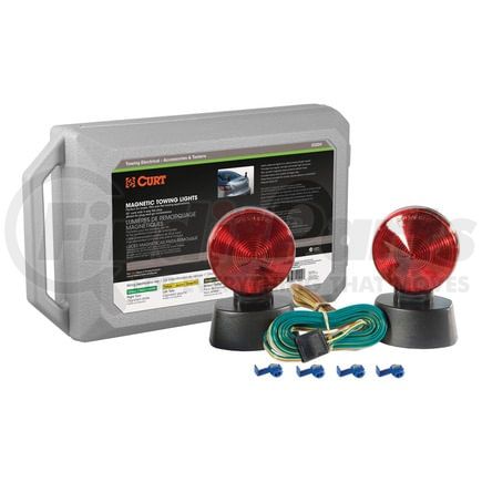 CURT Manufacturing 53204 Magnetic Tow Lights with Storage Case
