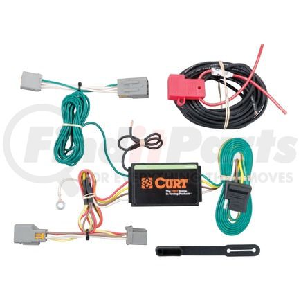 CURT Manufacturing 56218 Custom Wiring Harness; 4-Way Flat Output; Select Ford Transit Connect