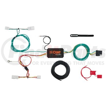 CURT Manufacturing 56309 Custom Wiring Harness; 4-Way Flat Output; Select Scion iM; Toyota Corolla