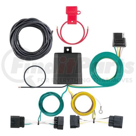 CURT Manufacturing 56336 Custom Wiring Harness; 4-Way Flat Output; Select Dodge Durango