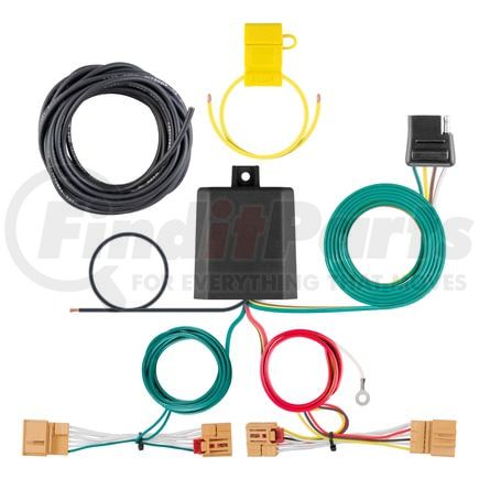 CURT Manufacturing 56383 Custom Wiring Harness; 4-Way Flat Output; Select Volkswagen Atlas