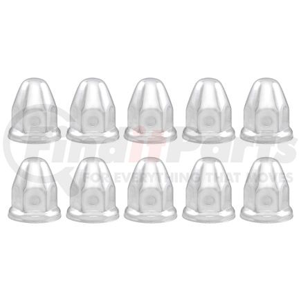 United Pacific 10006P Wheel Lug Nut Cover Set - 1.5" x 2.25", Chrome, Steel, Bullet, with Flange