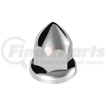 United Pacific 10075 Wheel Lug Nut Cover Set - 33mm x 2 3/8", Chrome, Plastic, Bullet, with Flange, Push-On Style