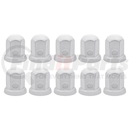 United Pacific 10081P Wheel Lug Nut Cover Set - 33mm x 2-1/8", Stainless Steel, Standard Shape, Flange