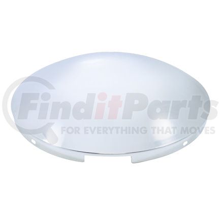 United Pacific 10106 Axle Hub Cap - Front, 4 Even Notched, Chrome, Dome Style, 7/16" Lip