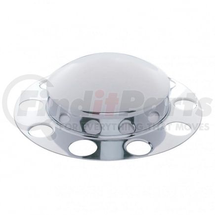United Pacific 10132 Axle Hub Cover - Chrome, Dome, 10 Holes for 1-1/2" Lug Nuts, for Front Aluminum Wheel