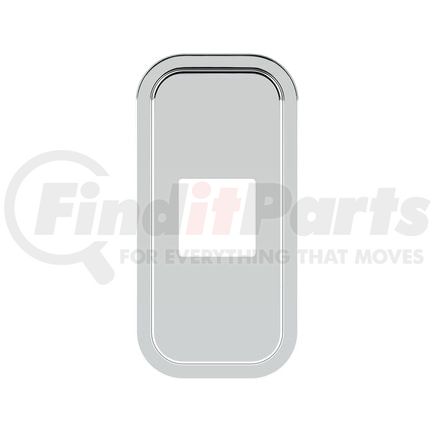 United Pacific 21733 Transmission Shift Lever Plate Base Cover - Stainless Steel, 4 7/8" x 4 13/16" Opening, for Peterbilt