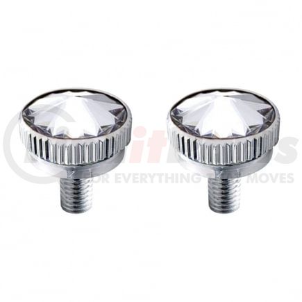 United Pacific 21767 Decorative Body Accessory - C.B. Mounting Bolt, 6mm, with Clear Diamond