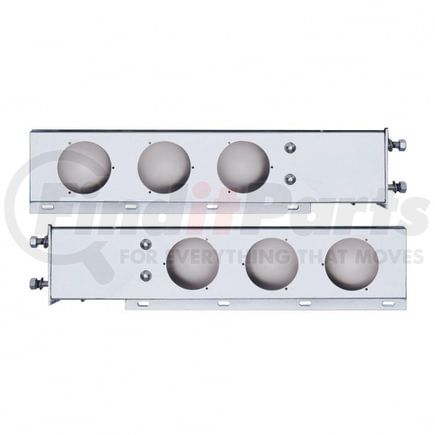 United Pacific 22300 Light Bar Bracket - 3.75" Bolt Pattern, Stainless Spring Loaded Light Bar