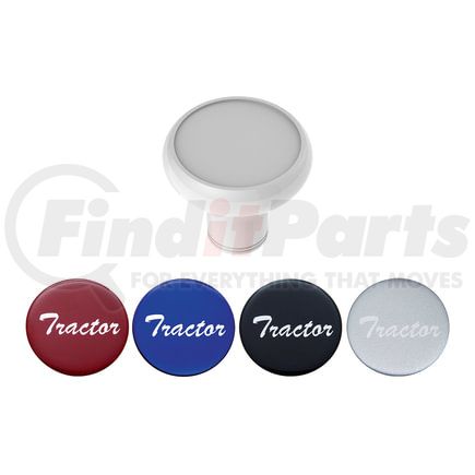 United Pacific 23933 Air Brake Valve Control Knob - Deluxe, Aluminum, Screw-On, with Multi-Color Glossy Tractor Sticker, Pearl White