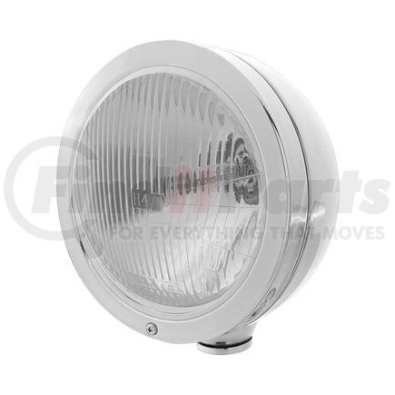 United Pacific 30412 Headlight - RH/LH, 7", Round, Polished Housing, H4 Bulb, with Bullet Style Bezel