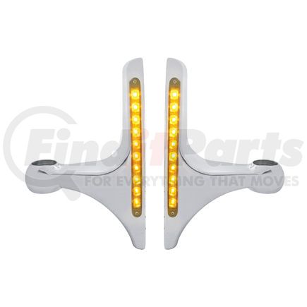 United Pacific 30458 Headlight Bracket - LED, 10 Amber LED/Clear Lens