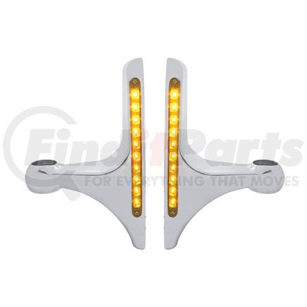 United Pacific 30457 Headlight Bracket - LED, 10 Amber LED/Amber Lens