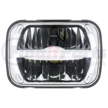 United Pacific 31120 ULTRALIT 7 LED 5" x 7" Rectangular Headlight with LED Light Bar