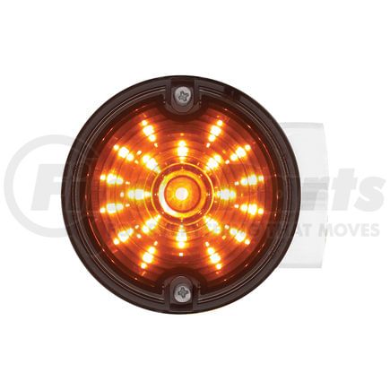 United Pacific 31212 Turn Signal Light - 21 LED 3.25" Harley Signal Light, with Housing, Amber LED/Smoke Lens