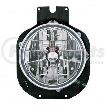 United Pacific 31352 Crystal Headlight - LH and RH, Round, Chrome Housing, with Bracket and Wiring Harness