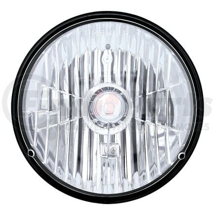 United Pacific 31387 7" Round Crystal Halogen Headlight with Glass Lens, Aluminum Reflector