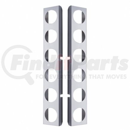 United Pacific 31460 Light Bar Bracket - Air Cleaner Bracket Only, Rear, Stainless, 12 Light Cut-Outs