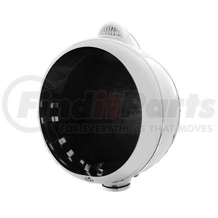 United Pacific 31521 Headlight Housing - Stainless Steel, Guide 682-C Headlight No Bulb, with LED Signal, Clear Lens