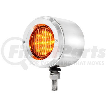 United Pacific 31814 Marker Light - Double Face, LED, Assembly, with Bezel, 13 LED, Red Lens/Red LED, Stainless Steel, Round Design