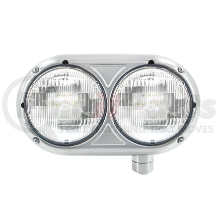 United Pacific 32187 Halogen Headlight Assembly with 304 SS Housing for Peterbilt 359 - Passenger Side