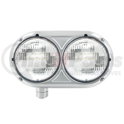 United Pacific 32195 Halogen Headlight Assembly with 304 SS Housing for Peterbilt 359 - Driver Side