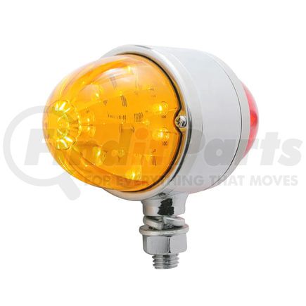 United Pacific 32331 Truck Cab Light - 17 LED, Watermelon Design, Double Face, with Chrome Housing, Red LED/Clear Lens