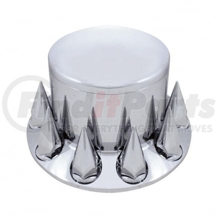United Pacific 10275 Axle Hub Cover Kit - Axle Cover Set (Spike), Rear, Chrome, for International