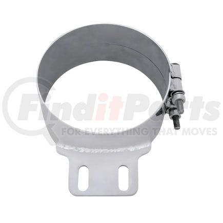 United Pacific 10321 Exhaust Clamp - 7 Inch, Stainless, Butt Joint, Straight Bracket