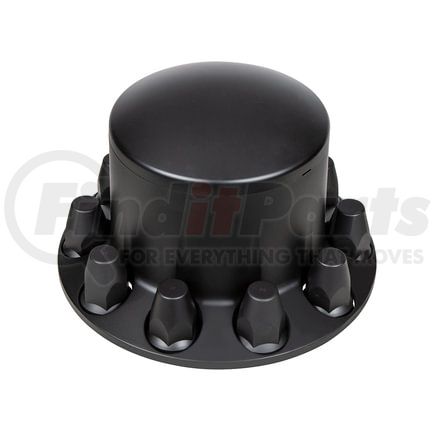 United Pacific 10335 Axle Hub Cover - Axle Cover, Rear, Matte Black, Dome, with 33mm Thread-On Nut Cover