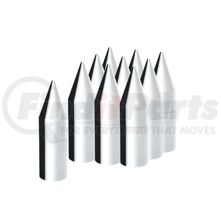 United Pacific 10372 Tall Spike Wheel Lug Nut Cover - Plastic, Chrome33 mm X 7-1/8 in., Thread-On