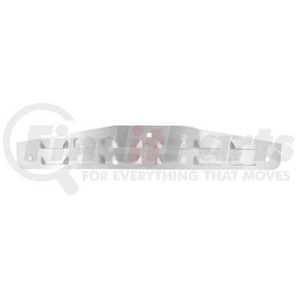 United Pacific 10429 Mud Flap Hanger - Mud Flap Plate, Bottom, 4" x 24", Chrome, Louvered, Bolt Thru