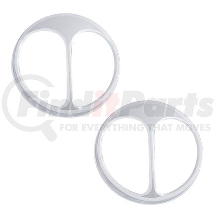 United Pacific 10466 Headlight Cover - 7.5", Chrome, Cat's Eye