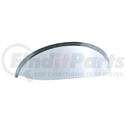 United Pacific 10533B Headlight Visor - Bullk, 5-3/4 inches, Round, Polished Stainless Steel