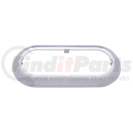 United Pacific 10541 Light Bezel - Chrome, Plastic, Oval, Snap On, Flange