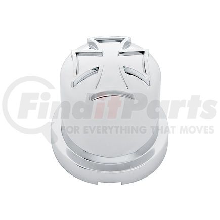 United Pacific 10591 Wheel Lug Nut Cover Set - 1/2" x 1", Chrome, Plastic, Iron Cross, Push-On Style