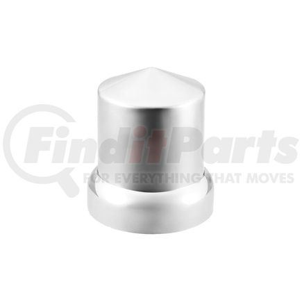 United Pacific 10771B Wheel Lug Nut Cover - 33mm x 2.25", Chrome, Plastic, Pointed, Push-On